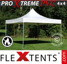 Tonnelle pliable FleXtents Xtreme Heavy Duty 4x4m, Blanc