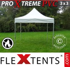 Tonnelle pliable FleXtents Xtreme Heavy Duty 3x3m, Blanc
