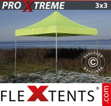 Tonnelle pliable FleXtents Xtreme 3x3m Néon jaune/vert