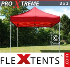 Tonnelle pliable FleXtents Xtreme 3x3m Rouge