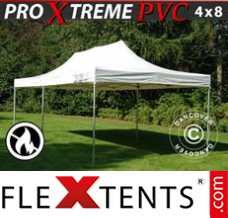 Tonnelle pliable FleXtents Xtreme Heavy Duty 4x8m, Blanc
