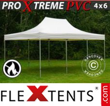 Tonnelle pliable FleXtents Xtreme Heavy Duty 4x6m, Blanc