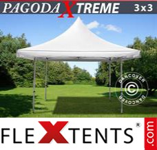 Tonnelle pliable FleXtents Pagoda Xtreme 3x3m / (4x4m) Blanc