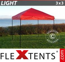 Tonnelle pliable FleXtents Light 3x3m Rouge