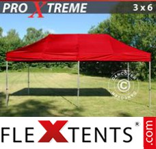 Tonnelle pliable FleXtents Xtreme 3x6m Rouge